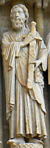 Statue de saint Jacques  la Cathdrale d'Amiens